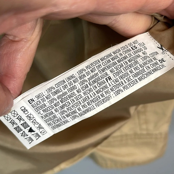 FOREVER 21 Military Jacket Khaki Tan Zip Hood Snap Flap Pockets Drawstring M - Picture 10 of 12